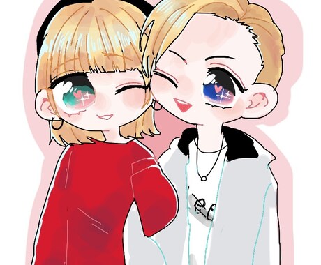 ミニキャラでのアイコン作成をします お目目くりくりのかわいいミニキャラであなただけのアイコン作成 イメージ1