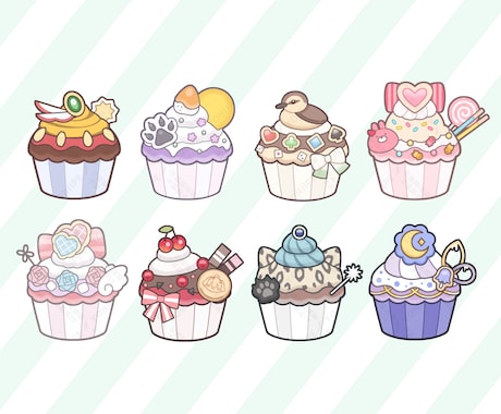 あなたのカップケーキイラストお描きします SNS等で使えるVtuber様・Vライバー様向けのイラスト イメージ2