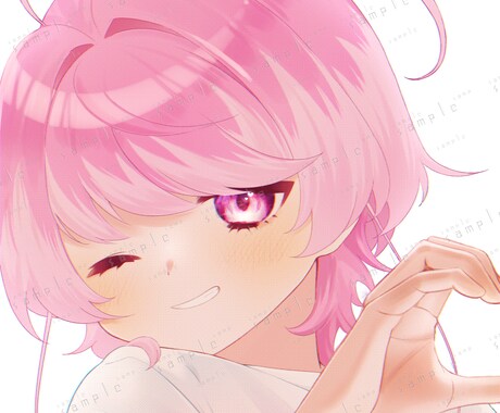 あなただけの可愛いアイコン描きます SNS、配信者様向け可愛いイラスト作成致します♪ イメージ1