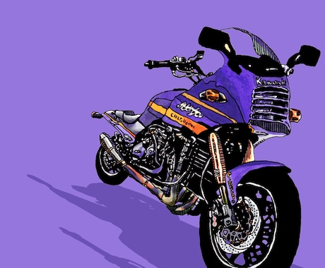 バイク/おしゃれ/絵/イラスト描きますます あなたのバイクを味のある絵にします。 イメージ2