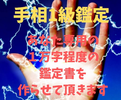 1万字程度の手相鑑定をします 【24時間以内】心理学・風水師としてもアドバイスします(^^ イメージ1