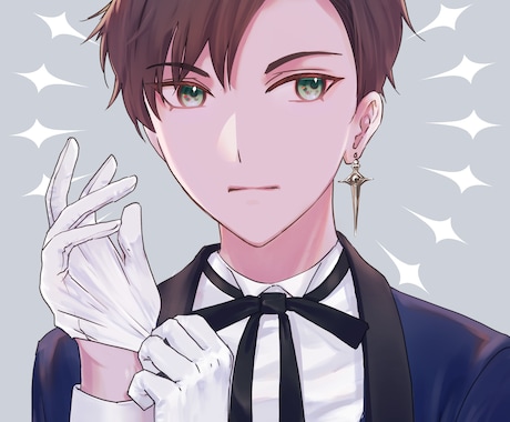 イケメンイラストをお描きします 商用OK  一枚絵・書籍表紙・歌ってみた ・立ち絵等 イメージ2