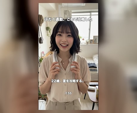 SNS広告用のUGC風AI動画を制作します イメージ1