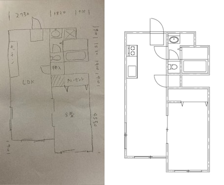2枚目以降3000円！手書図面をCADで清書します 建築CAD使用できれいにトレースします。 イメージ1