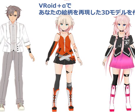 VRoid+αをあなたの絵柄で再現します MMDやVTuberなど個人の方にどうぞ イメージ1
