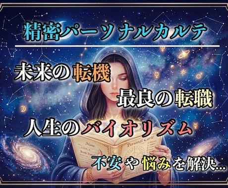 一番人気・総合鑑定人生設計図を作成します 【人生設計図】最良の天職・未来の転機を網羅した精密カルテを イメージ1