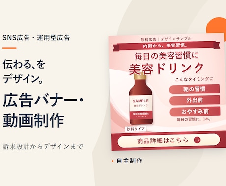 広告運用の経験を活かしたバナーを制作します イメージ1