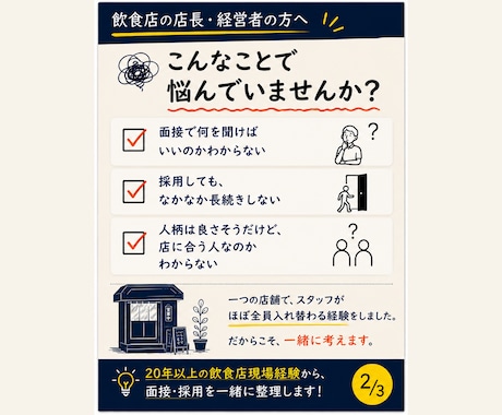 飲食店のアルバイト面接を見直します 採用後のミスマッチを減らす面接を考えます イメージ2