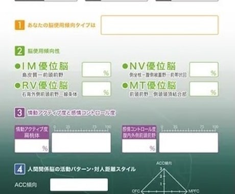 転職向け人間関係スタイル、ストレス耐性が分かります 脳傾向性診断で人間関係スタイルとストレス耐性などが分かります イメージ2