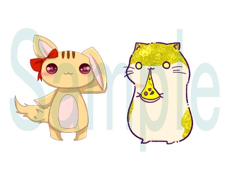 デフォルメキャラのイラストを作成します 動物・人間・空想上の動物などなど…かわいいキャラを描きます！ イメージ2