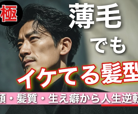 男性限定⭐️薄毛に必ず似合う髪型をご提案いたします 薄毛 × 清潔感 × 似合わせ髪型⭐️メンズ特化でサポート！ イメージ1