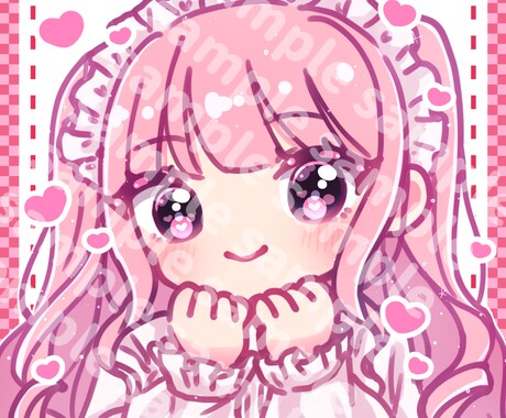 完成済みアイコンイラスト販売します すぐにお渡し！ピンク髪の女の子です。完成品の販売です。 イメージ2