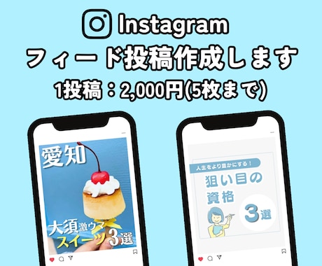 Instagramのフィード投稿作成します イメージ1