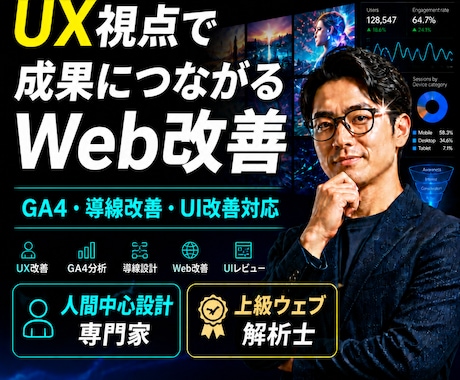 人間中心設計専門家・上級ウェブ解析士が提供します GA4で判明！徹底分析。今すぐ直せるサイト改善レポート イメージ1