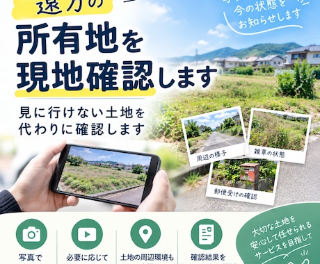 遠方の所有地を現地確認します イメージ1