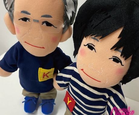 似顔絵人形ペア（衣装規定）制作します ～あなたをそっくりに再現する、オリジナル似顔絵人形！～ イメージ2
