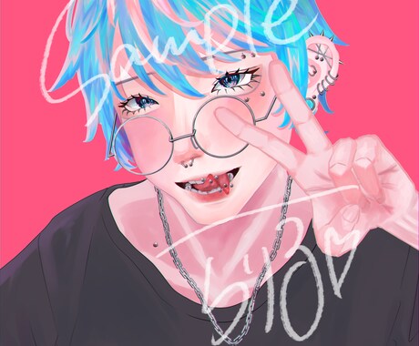 SNSアイコン、歌ってみたイラスト等描きます 商用利用、小物1点無料！実績作りのため8月末までの限定価格！ イメージ2