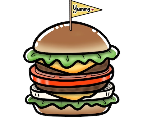 POPな食べ物のイラスト描きます 飲食店のチラシ・メニュー・POPなどに！目を引くイラスト！ イメージ2