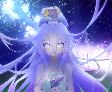 ふんわりとした透明感のあるイラストを描きます アイコン・サムネイル・ヘッダー用に！ イメージ1