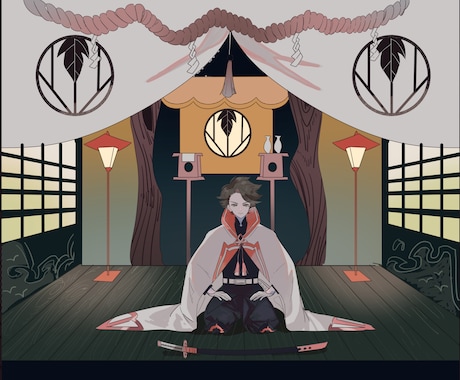 目にとまる一枚絵表紙・挿絵お描きします 同人誌・小説挿絵などお任せください！ イメージ2