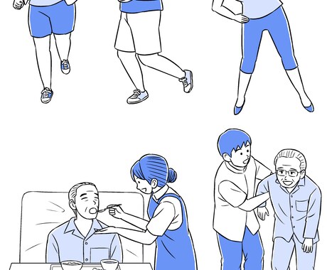 人物イラストを制作いたします 汎用性が高いシンプルな人物イラストです！ イメージ2