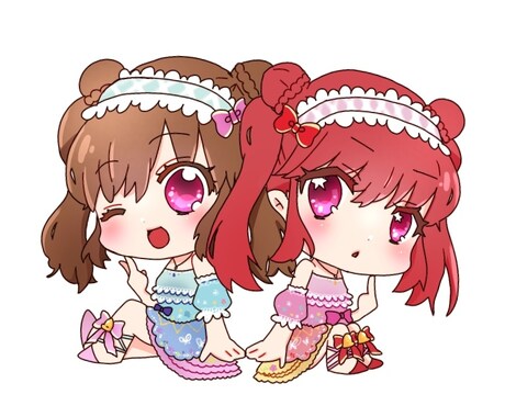 かわいいミニキャラ描きます SNSアイコン等に⭐︎夢絵可能⭐︎オリジナル・二次創作可 イメージ2