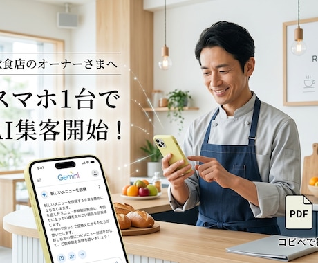 集客のためのAIプロンプト10選お渡しします AIもSNSも使ってみたい！～飲食店け簡易版PDF～ イメージ1