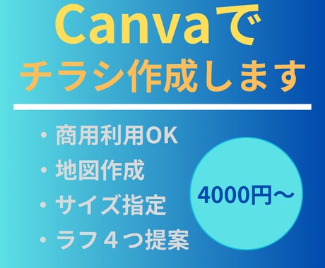 Canvaでチラシのデザイン作成をします サンプルをみて判断できるから安心 イメージ1