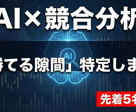 AIで競合調査し「勝てる隙間」を特定します ライバルを丸裸に。データと論理で「勝てる場所」を教えます イメージ1