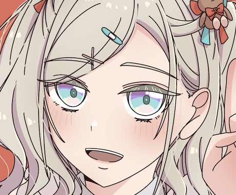可愛い女の子のイラスト描きます アニメ塗りでオリキャラや推しキャラの顔だけでも描きます！ イメージ2
