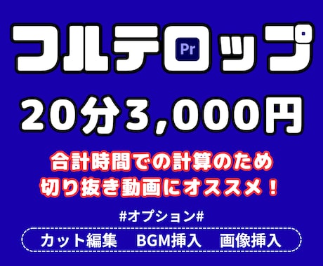 20分3,000円 | フルテロップ承ります クオリティに自信あり！細かな要望にも対応いたします！ イメージ1