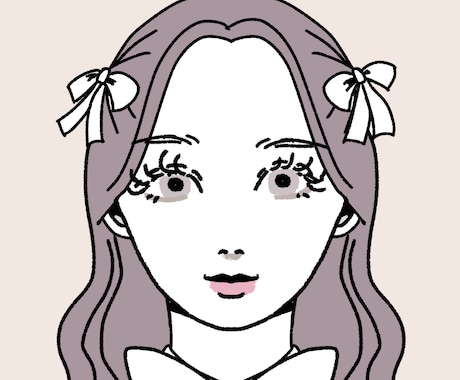 まつげパッチリな女の子のアイコン描きます