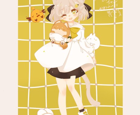 かわいく魅力的に仕上げる等身イラスト描きます イラストに関わるすべてのオプション込みでの等身イラストです イメージ1