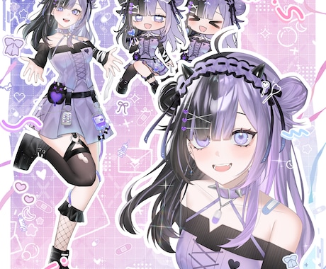 最短5日納品！かわいいイラスト描きます アイコン・サムネ・キービジュ・立ち絵・歌ってみたイラストなど イメージ2