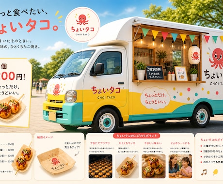 ケイン様専用｜たこ焼き屋原稿作成いたします 優しい雰囲気で伝わる原稿を作成します イメージ1