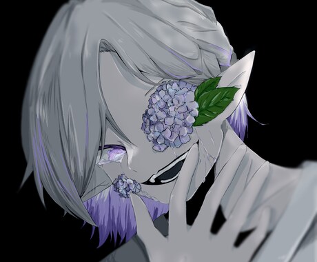 腰上のイラスト描きます 腰上、お顔中心のイラストを描きますよ イメージ2