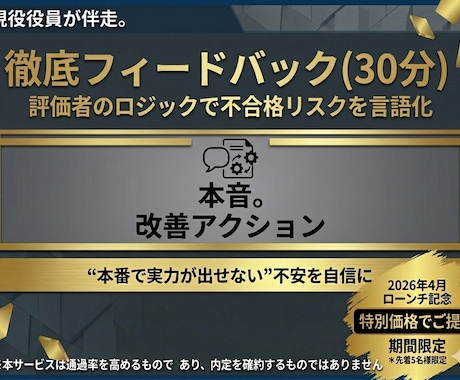 現役役員の模擬面接。本番以上の緊張感で面接します 2,000人を見た眼力。役員の「鋭い深掘り」を擬似体験 イメージ2