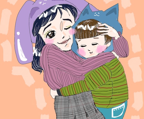SNS向きの可愛い似顔絵アイコン描きます 看護師歴12年！やさしくかわいい似顔絵が得意です！ イメージ1