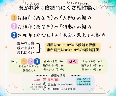 ２人の惹かれ度続きやすさ疲れにくさを読みます 自然な魅力に惹かれる？関係は続きやすい？一緒にいて疲れない？ イメージ2