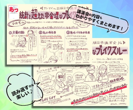 あなたのビジネス資料をたのしいデザインで制作します 議事録、セミナー、提案資料を分かりやすく作成し業務をサポート イメージ2
