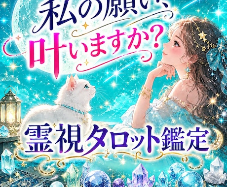 私、僕の願い事叶いますか？を霊視タロット鑑定します 霊視ですので生年月日は不要です。あなた様のエネルギーを見ます イメージ1