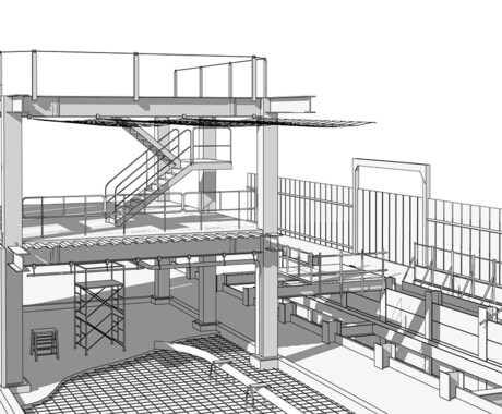 １級建築士がのテクニカルイラスト、線画を制作します 【カタログの商品説明、構造の説明などに】 イメージ2