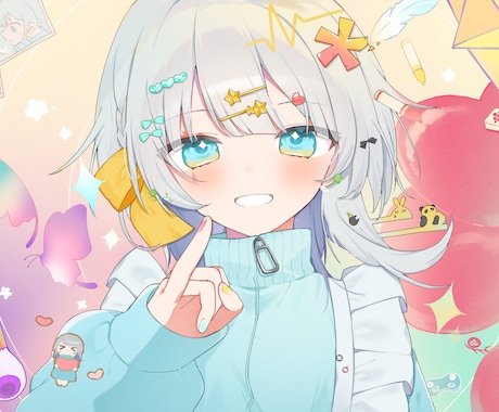 かわいくふんわりしたイラストを丁寧に制作します 配信活動やグッズ等におすすめです！ イメージ1