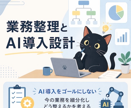 AI導入で終わらない業務設計を整理します AI前提で業務をどう設計し直すかを一緒に整理します イメージ1