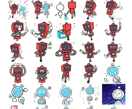 素朴で可愛いLINEスタンプを作成します 商用利用・二次利用可！8個6000円〜 イメージ2