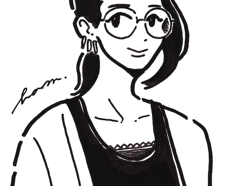 シンプルでポップ似顔絵をお描きします シンプルな線で可愛らしさのある似顔絵を作成致します! イメージ1