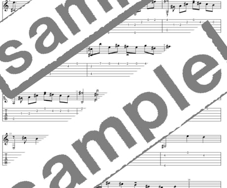 tab譜の作成を請け負います 現役音大生による高精度な楽譜制作サービス イメージ1