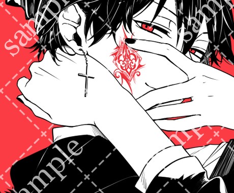 白黒イラスト描きます とぅるとぅるのツヤベタが得意です イメージ2