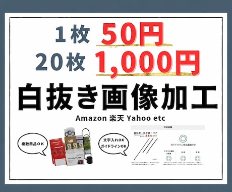 商品販売に必要な白抜き画像を製作します サイト販売の実績多数　ガイドライン適合画像を作成します イメージ1
