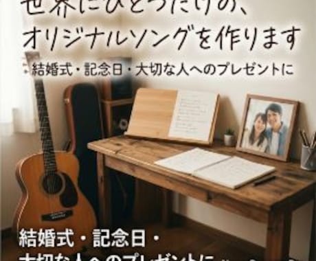 思い出や気持ちをオリジナルソングという形で残します イメージ1